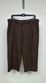 Comme Des Garcons Shirt Boiled Wool Cropped Wide Pants