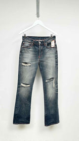 Acne Studios Re-Edition Worn Distressed Bootcut Jeans
