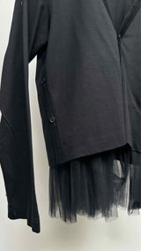 Noir Kei Ninomiya Tulle-bottom Light Cardigan