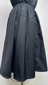 PRADA N/S Logo-applique Renylon Midi Dress