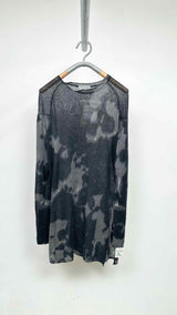 Yohji Yamamoto Pour Homme 7G Dyed Jersey Front Slit Sweater