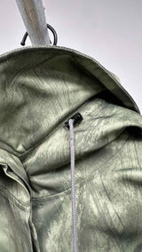 Dries Van Noten Vanilla Brushstroke Print Hooded Balloon Jacket