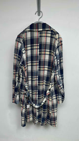 Y's for men Double-breast Plaid Long Light Trench Coat