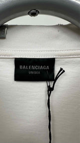 Balenciaga Oversized Embellished-Neck Distressed T-shirt