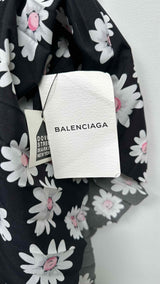 Balenciaga L/S Hybrid Multi-floral Pleated Dress