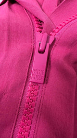 Homme Plisse Wide-pleated Oversized Zip-up Hooded Coat