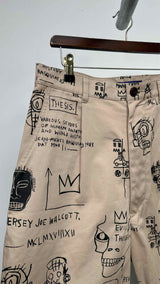 Junya Watanabe MAN X Basquiat Drop-Crotch Graphic Shorts