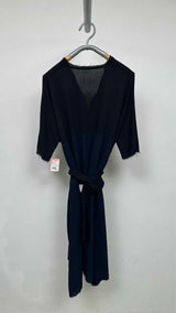 Daniela Gregis S/S Twotone Oversized Wool Dress