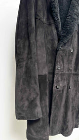 Saint Laurent Double-breasted Shearling Short Coat