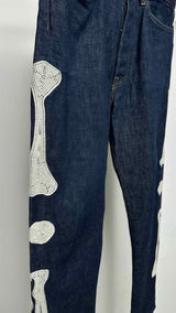 Kapital Kountry Okagilly Skelton Crochet-trim Jeans