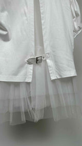 Noir Kei Ninomiya Mes-Layered Open-Back Tee