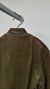 John Galliano Napoleon Leather Layered Blazer Jacket