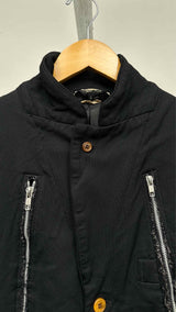Comme Des Garcons Homme Plus Distressed Front-zip Blazer Jacket