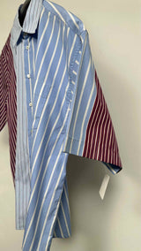 Marni S/S Asymmetrical Striped Panel Shirt
