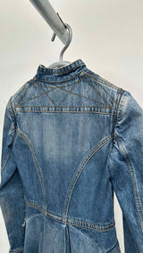 Alexander McQueen Embroidered Denim Tail Coat