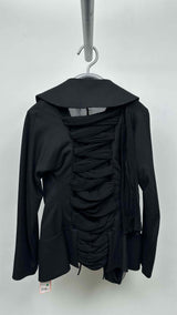 Yohji Yamamoto Back Silk Lace-up Detailed Jacket