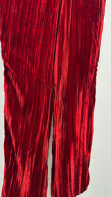 Shinya Kozuka Side-Zip Velvet Stripe Drop-clutch Wide Pants