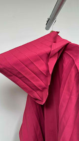 Homme Plisse Wide-pleated Oversized Zip-up Hooded Coat