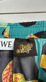 LOEWE X Paula's Ibiza Shell Print Silk Easy Shorts