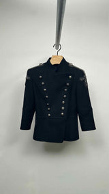 Pierre Balmain Embellished Crystal Military Napoleon Jacket