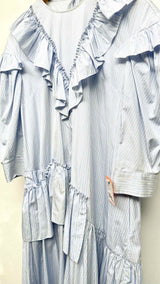Simone Rocha H/S Stripe Tiered Fill Shirt Dress