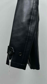 Comme Des Garcons Homme Plus Faux-leather Pea Coat