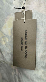 Comme Des Garcons Homme Plus Faux-leather Velvet Hybrid Printed Coach Jacket