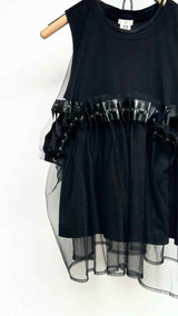 Noir Kei Ninomiya Tule Layered-detailed Tank Top