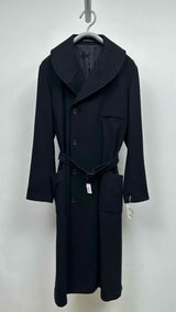Yohji Yamamoto Pour Homme Shawl-collar Belted Long Coat