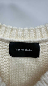 Simone Rocha Oversized Cut-out Cable Sweater