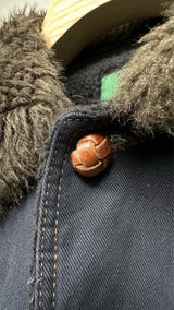 Junior Gaultier Faux-fur Collar Fleece-lining Work Coat