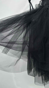 Noir Kei Ninomiya N/S Tulle Twist Suspender Wrap Top