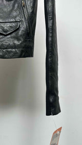 Rick Owens Hammered Leather Biker Jacket