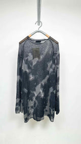 Yohji Yamamoto Pour Homme 7G Dyed Jersey Front Slit Sweater