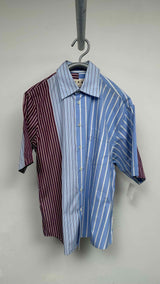 Marni S/S Asymmetrical Striped Panel Shirt