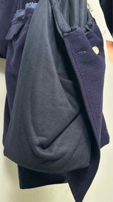Comme Des Garcons Ruching-Pocket Detailed Hybrid Coat