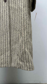 Acne Studios Leather Elbow-patch Stripe Wool Coat
