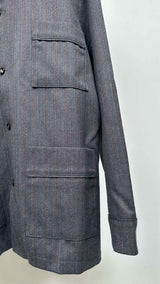 Bottega Veneta Herringbone Stripe Chore Work Jacket