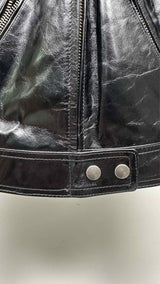 Vaquera Padded Leather Racer Jacket