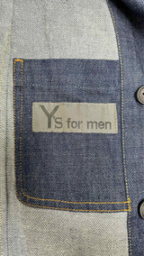 Y's for men Double-breast Denim Blazer Jacket