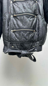 Kansai Yamamoto Faux-leather Jacquard Hybrid Reversible Jacket