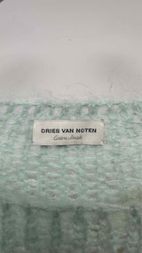 Dries Van Noten Color Blocking Lose Knit Mohair Sweater