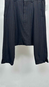 Comme Des Garcons Homme Plus Cropped Drop-Crotch Pin-Stripe Pants