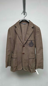 Vivienne Westwood Man Houndstooth Orb-embroidered Blazer Jacket