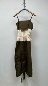 Margiela N/S Logo-print Military Deconstructed Midi Dress