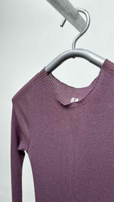 Rick Owens L/S Rib Knit Side-slit Dress