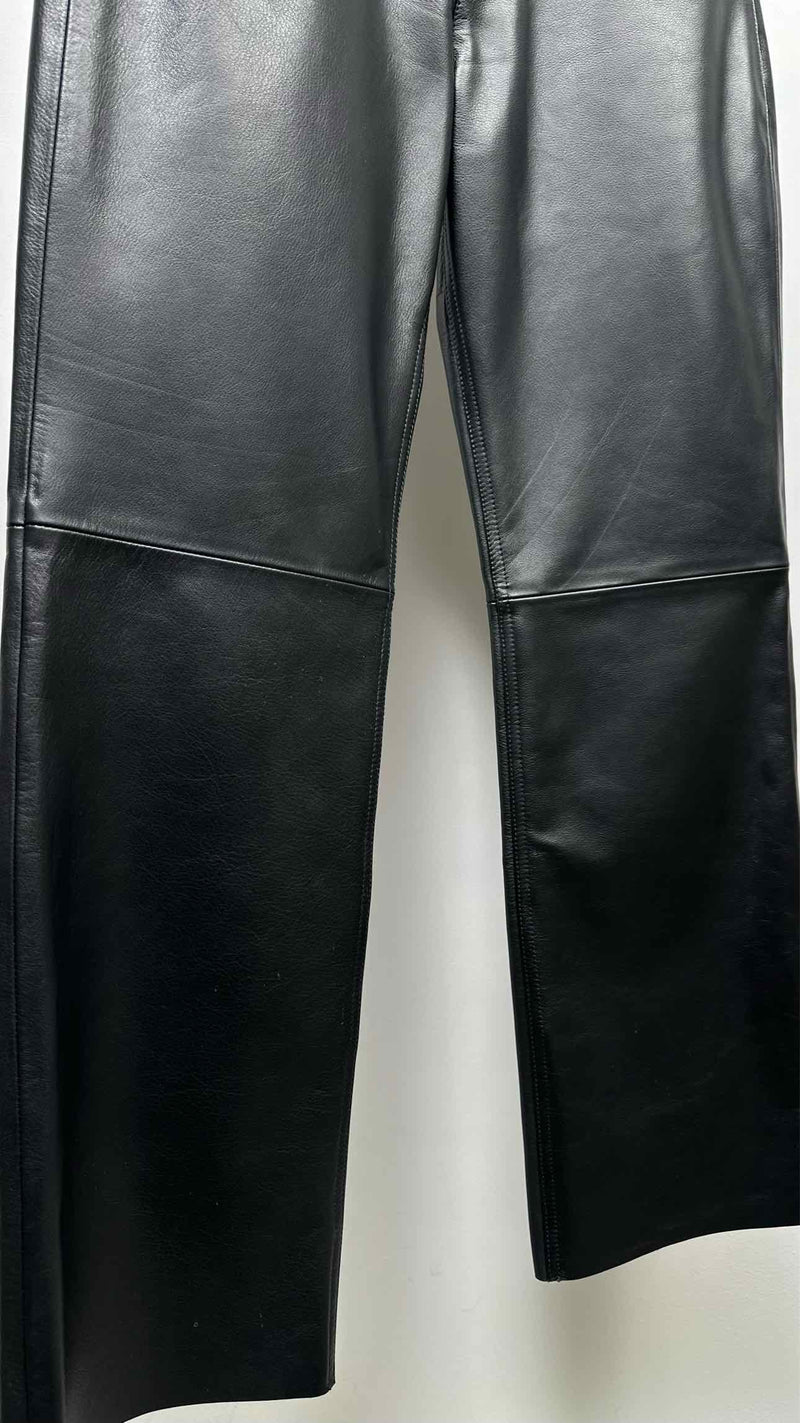 Sandro Leather Flare Pants