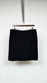 Akris Leather Pannel Wrap Skirt