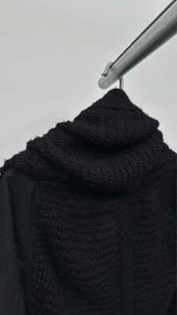 Rick Owens Suede-sleeve Knitted Gawn