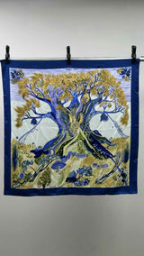 Hermes Kuggor Tree Silk Scarf